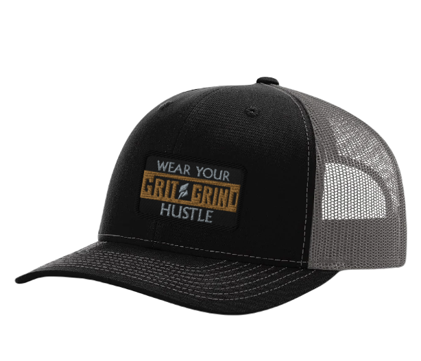 *Custom* Trucker Snapback Cap with Grit Grind Patch