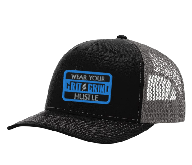 *Custom* Trucker Snapback Cap with Grit Grind Patch