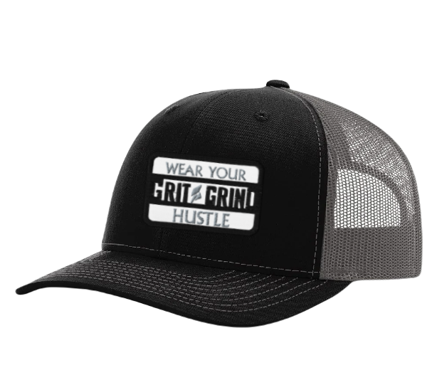 *Custom* Trucker Snapback Cap with Grit Grind Patch