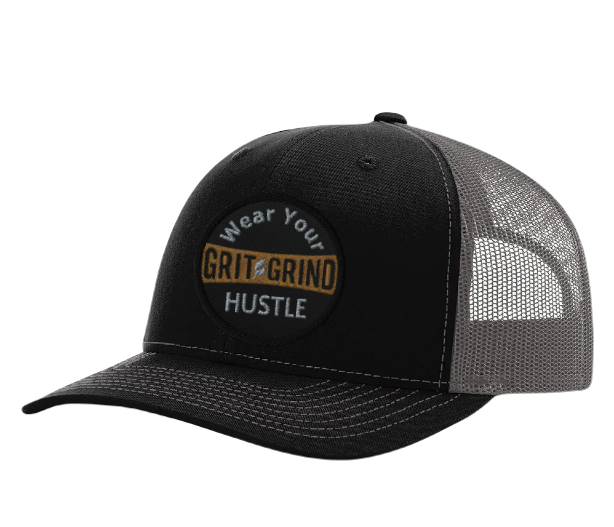 *Custom* Trucker Snapback Cap with Grit Grind Patch