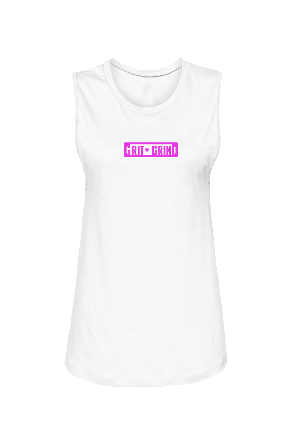 Womens Muscle Tank -White