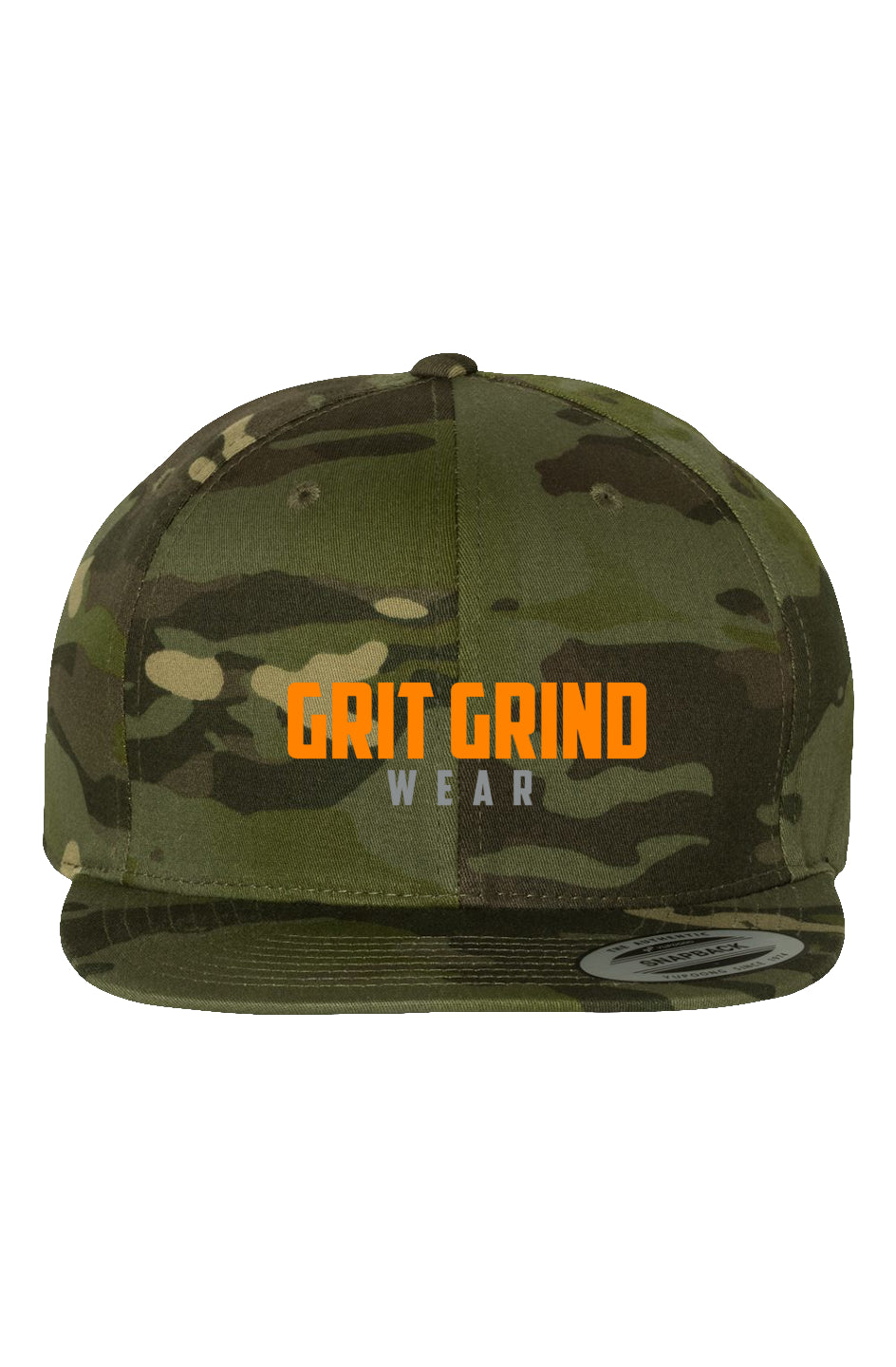 Multicam Premium Snapback Orange Embroidered