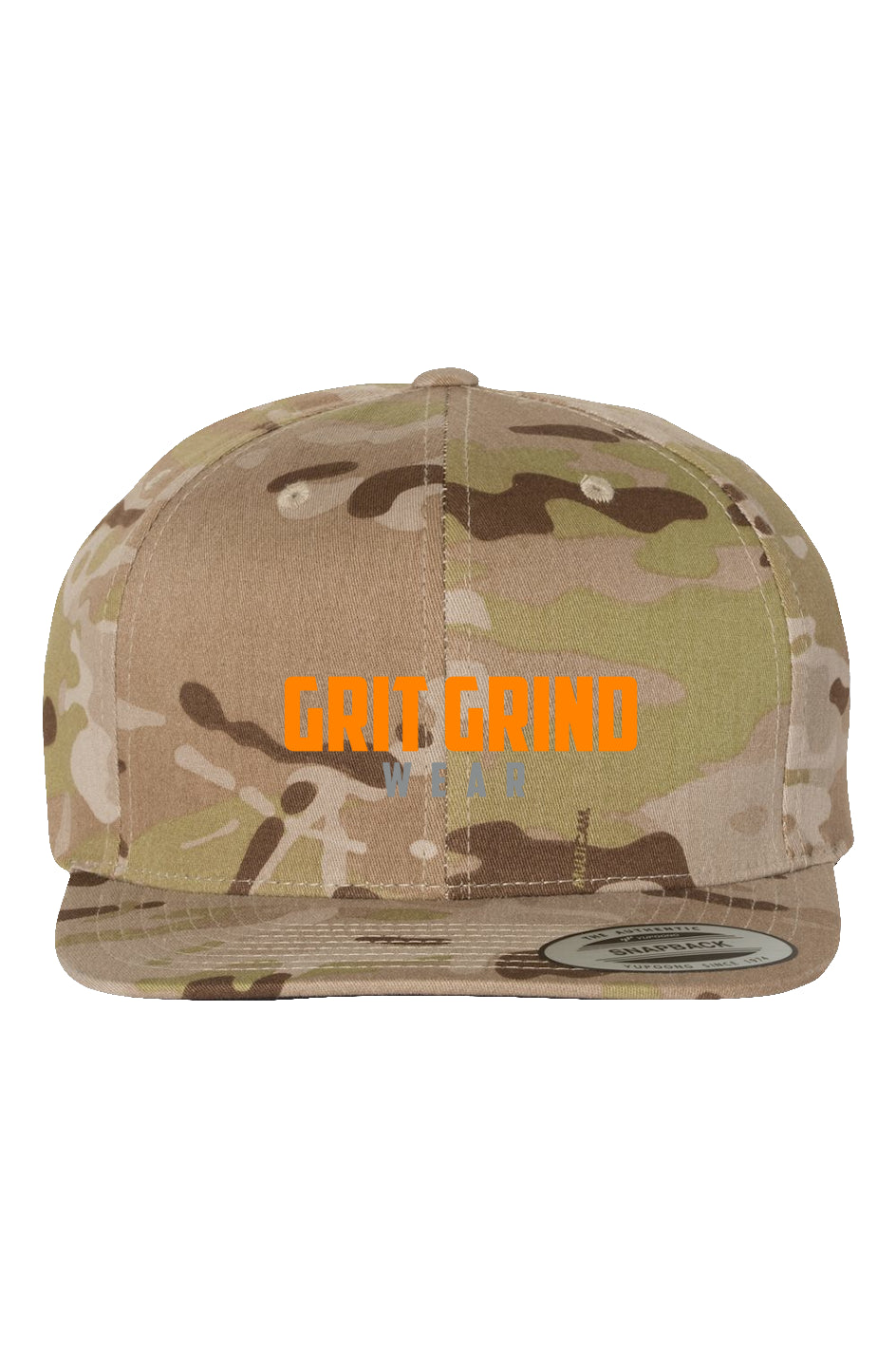 Multicam Premium Snapback Orange Embroidered