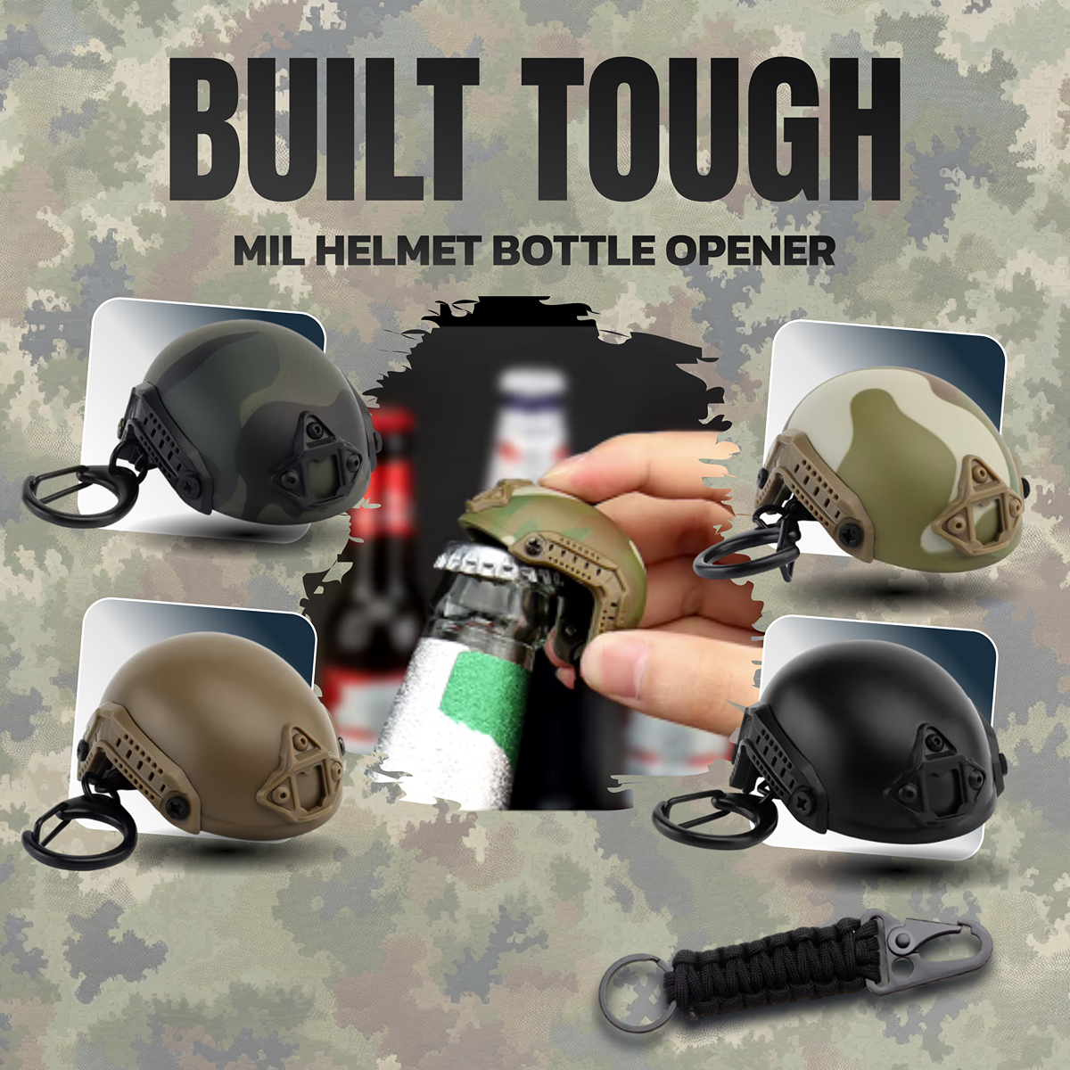 Mil Helmet Bottle Opener