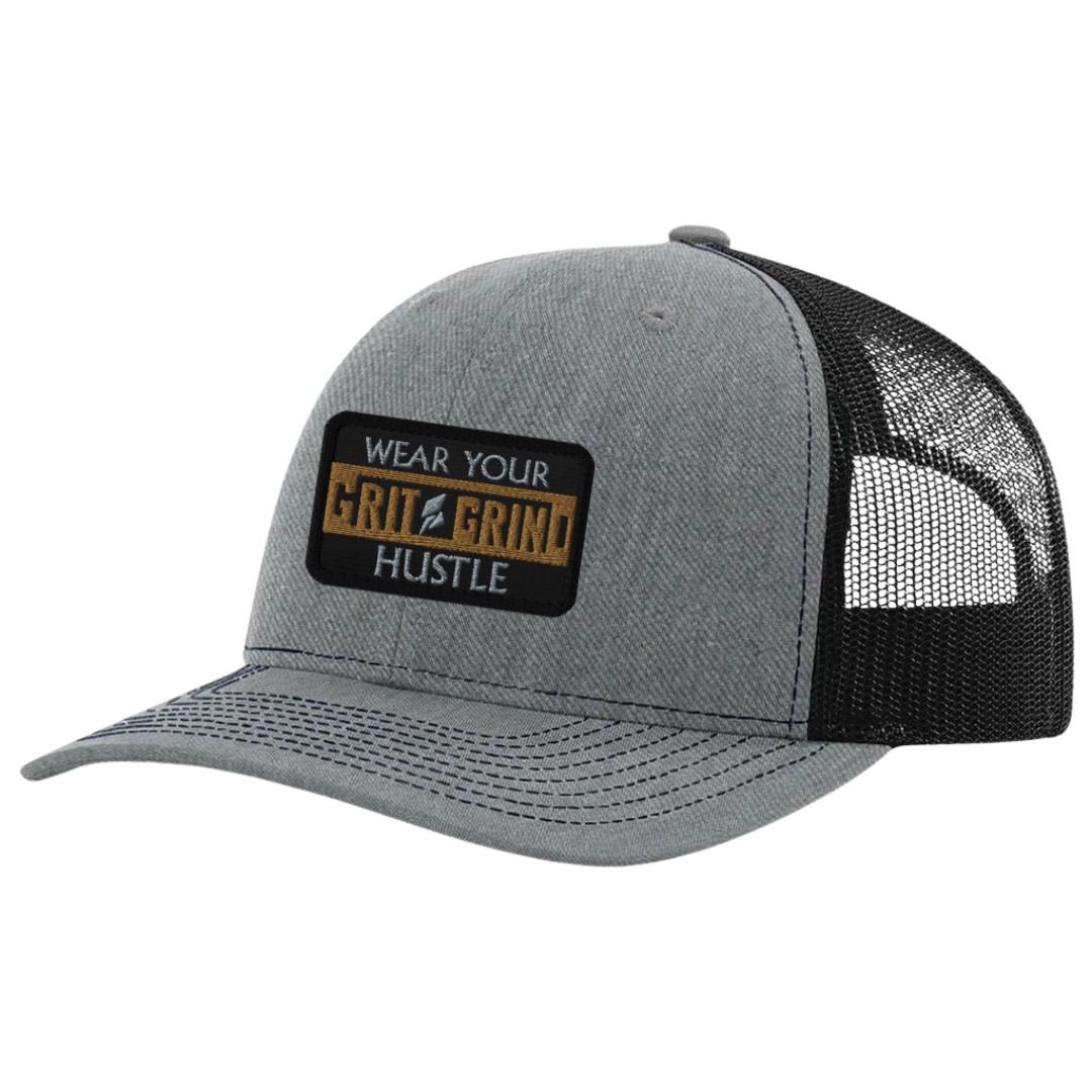 *Custom* Trucker Snapback Cap with Grit Grind Patch