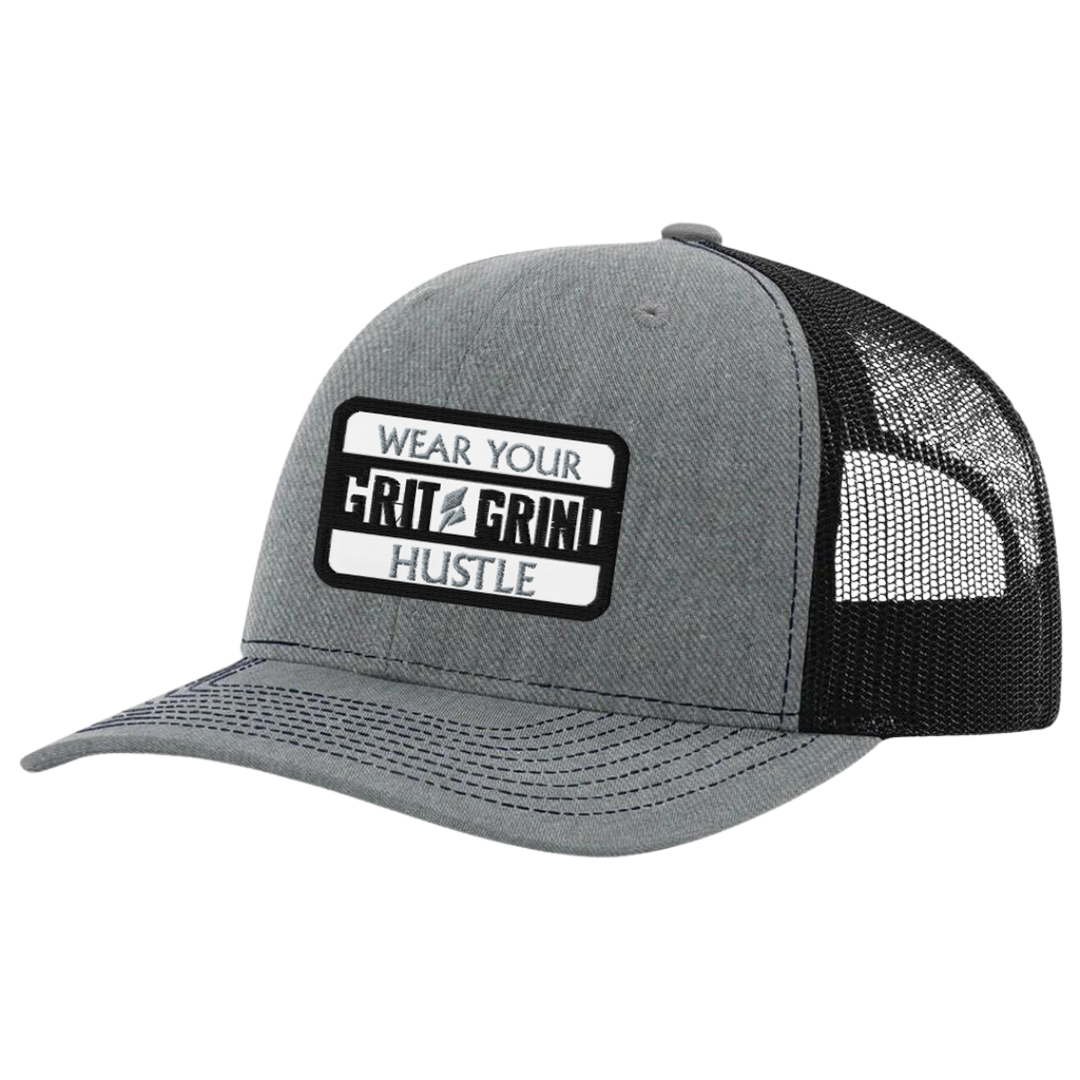 *Custom* Trucker Snapback Cap with Grit Grind Patch