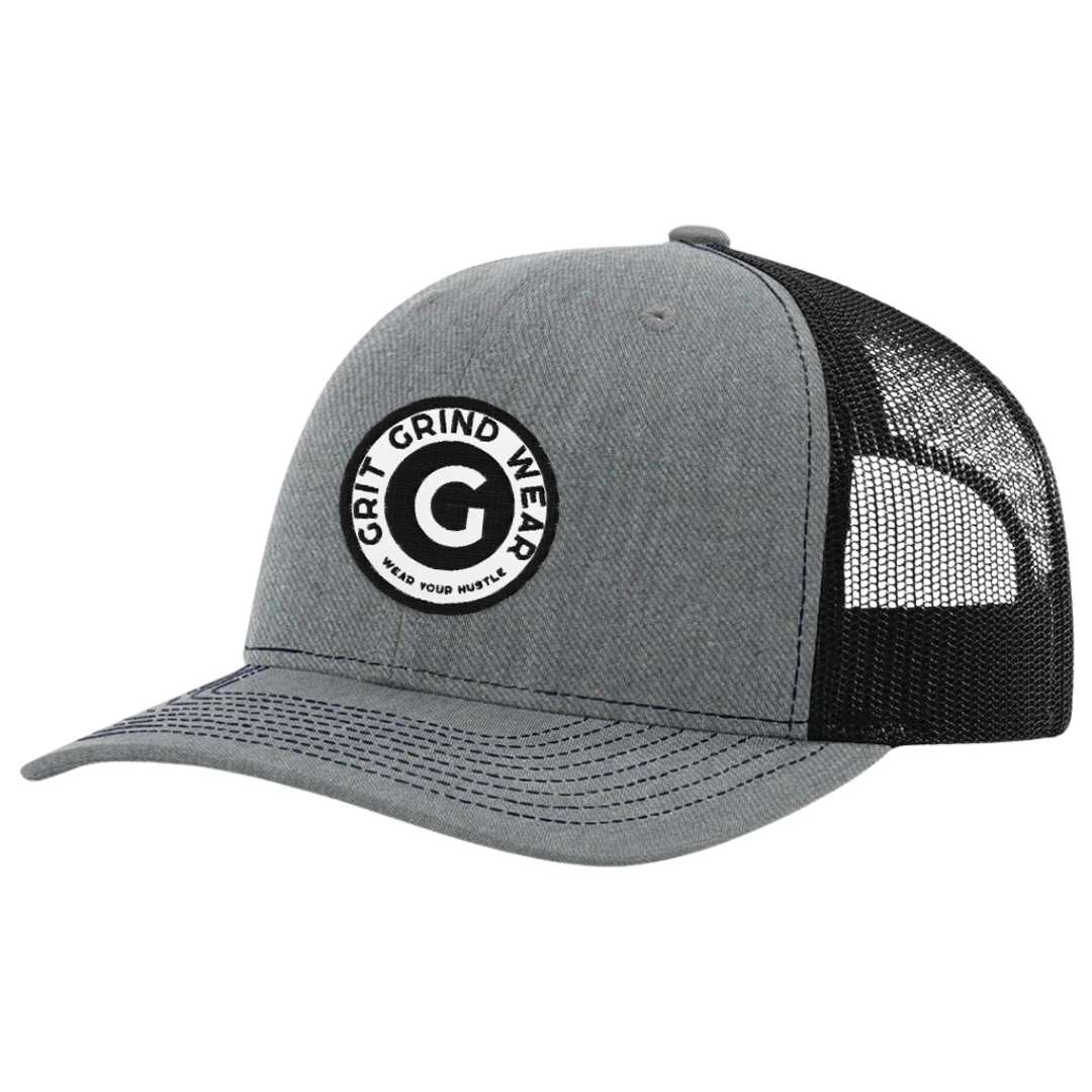 *Custom* Trucker Snapback Cap with Grit Grind Patch