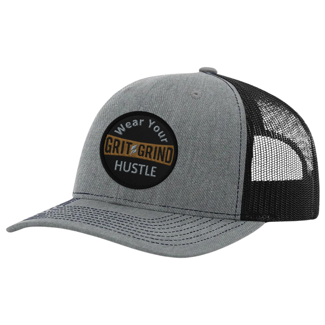 *Custom* Trucker Snapback Cap with Grit Grind Patch