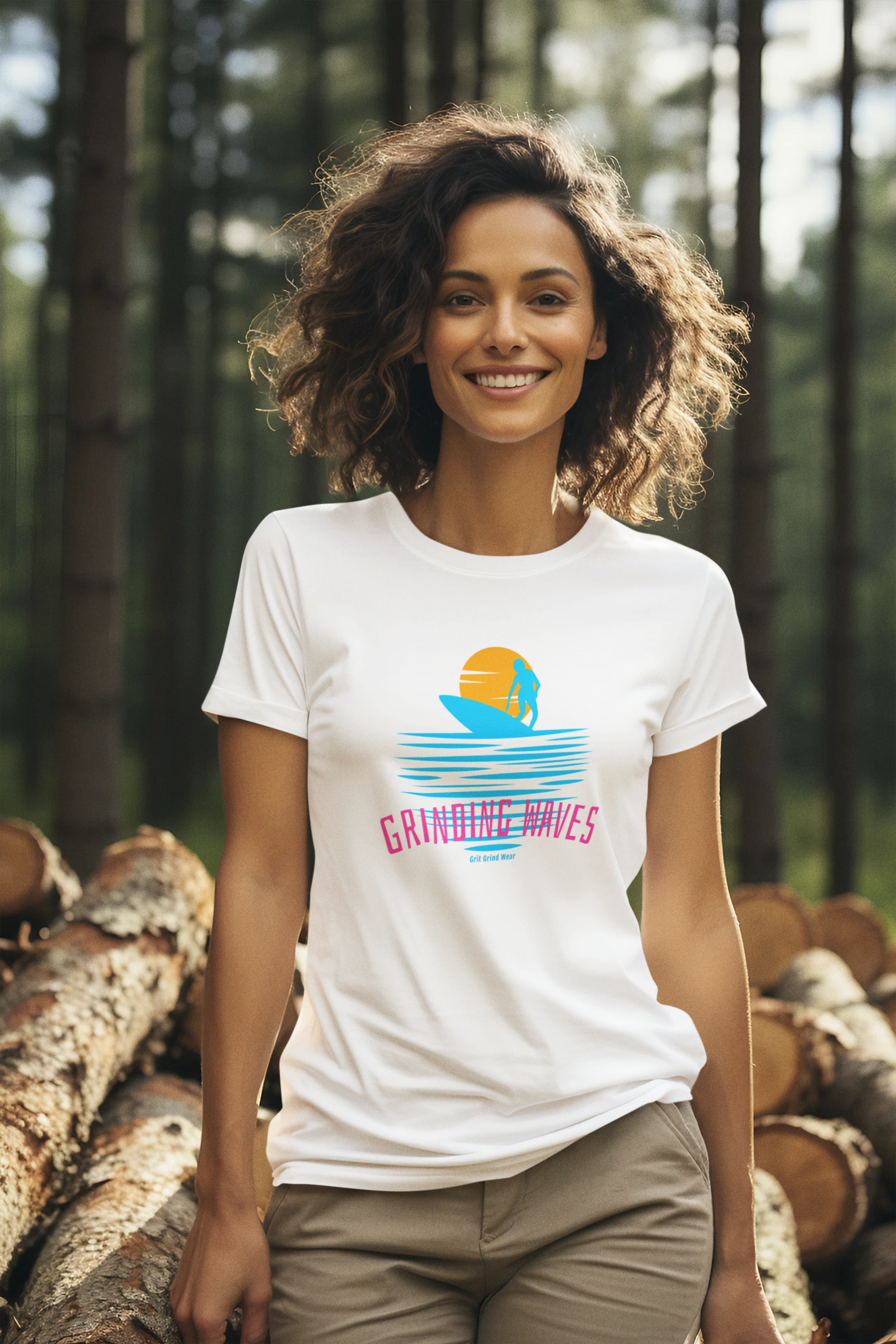 Grinding Waves Womens Shirt