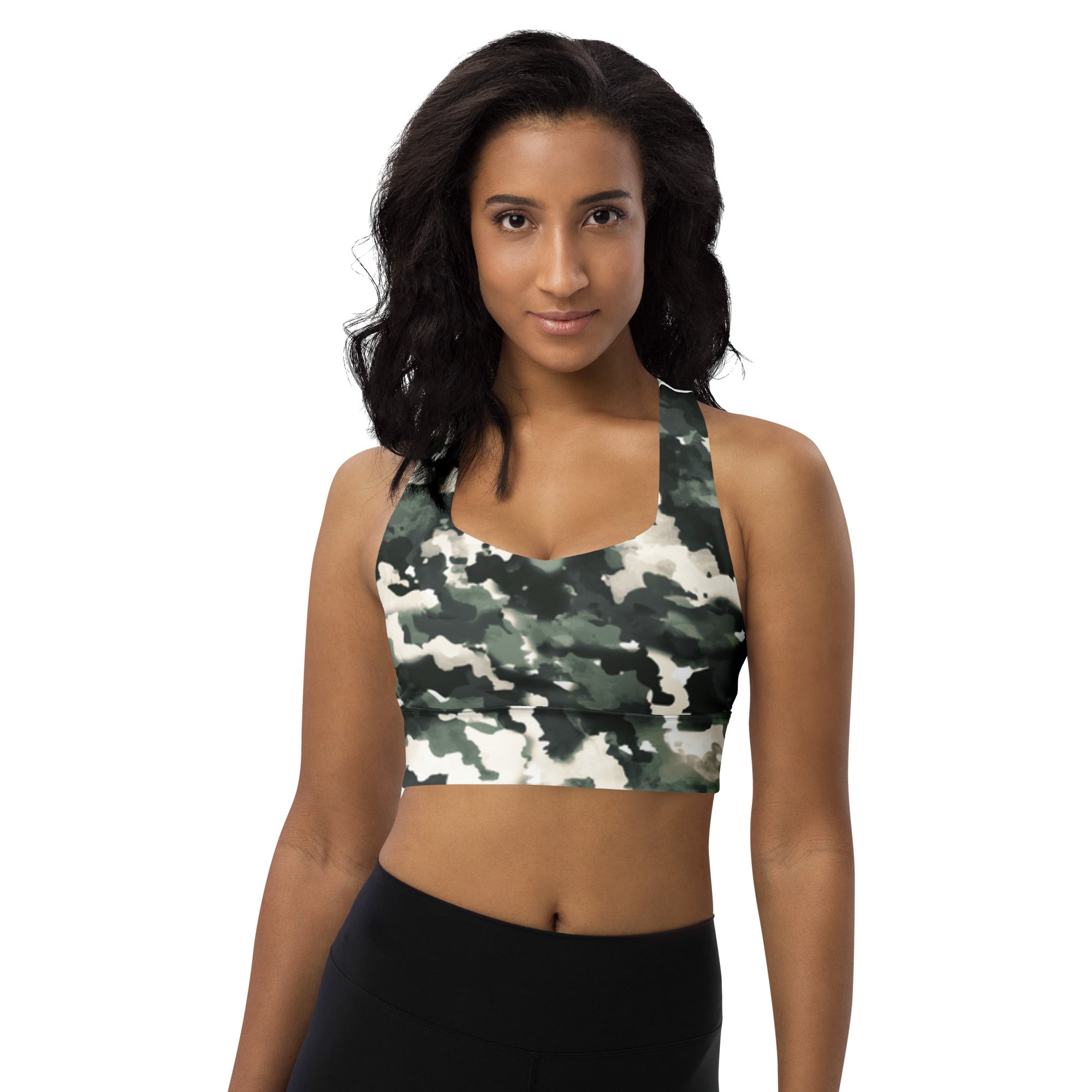 Green/Camo sports bra