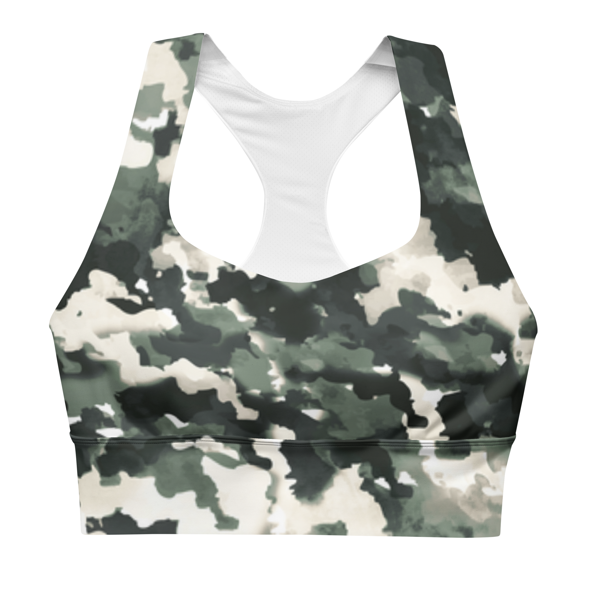 Green/Camo sports bra