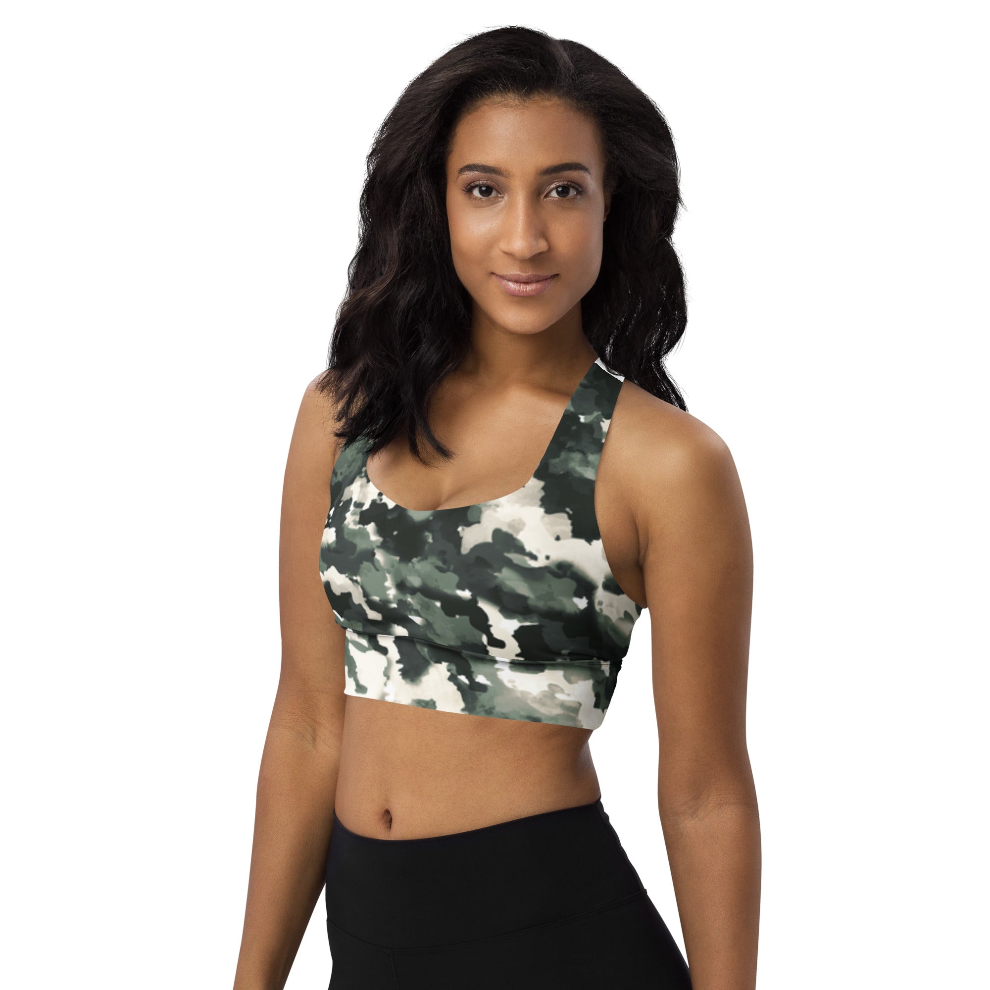 Green/Camo sports bra