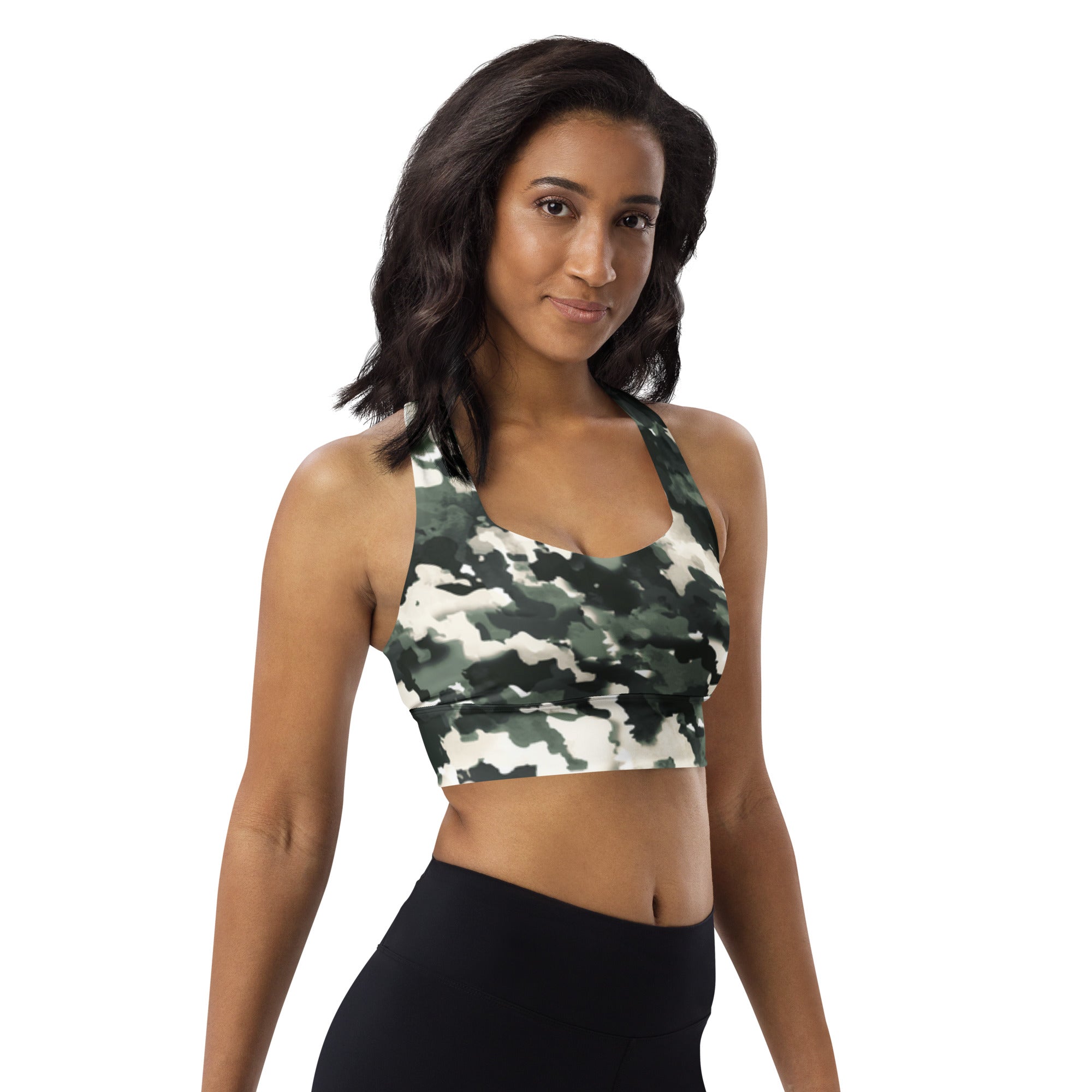 Green/Camo sports bra