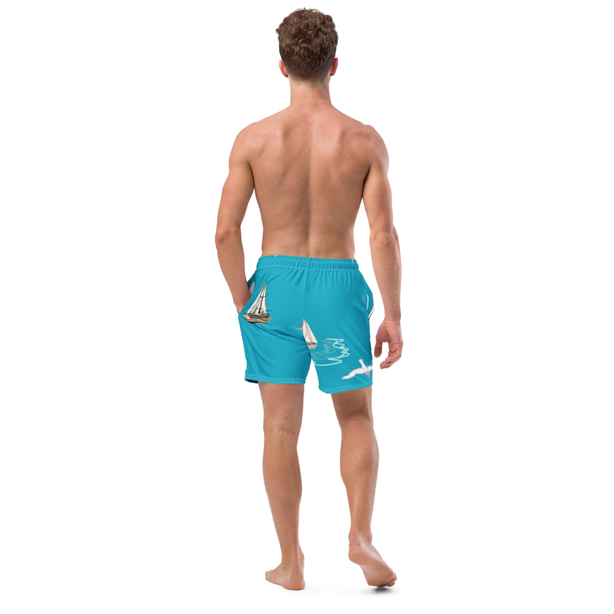 Sail Boat GG Swim Trunks