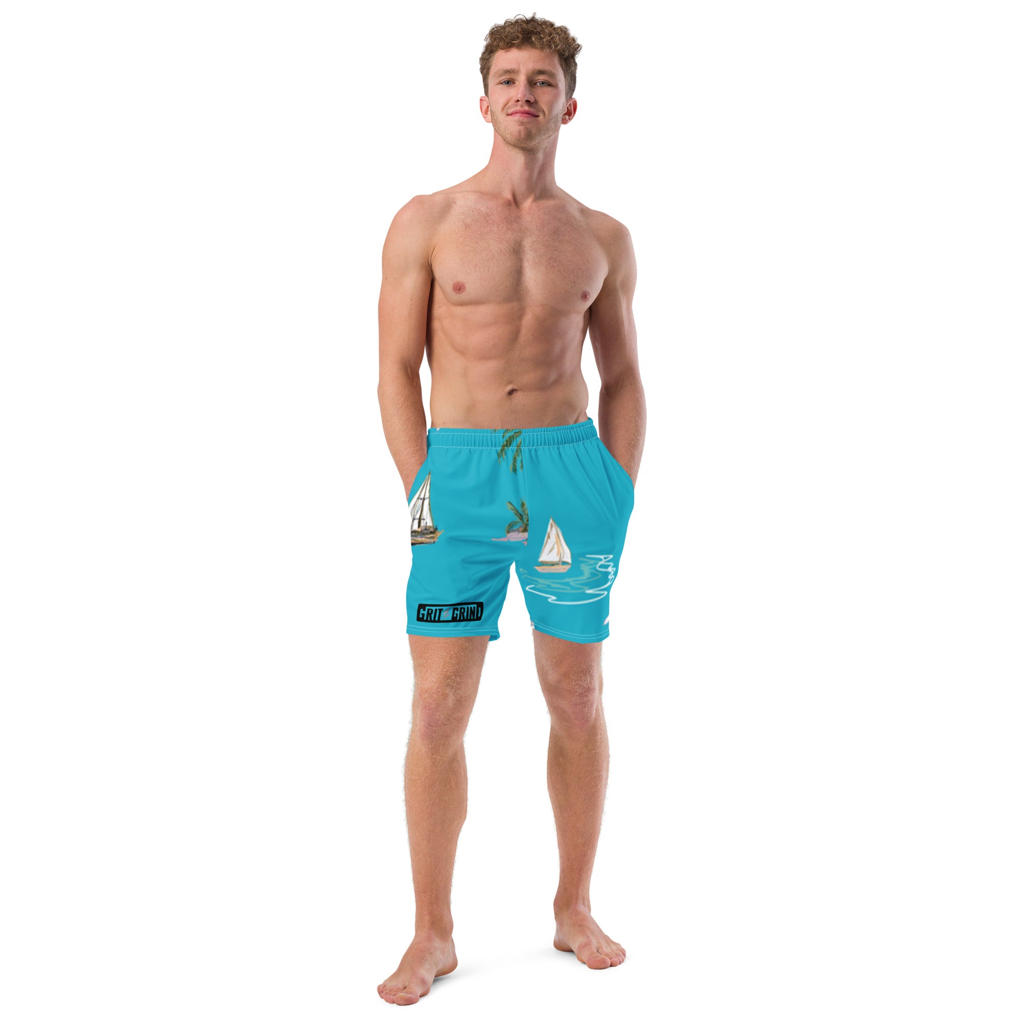 Sail Boat GG Swim Trunks