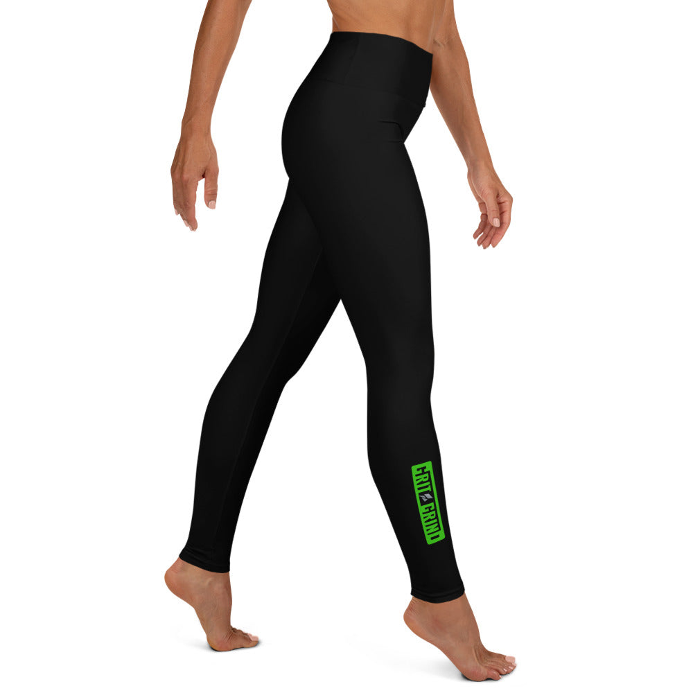 Black/Green GG Leggings