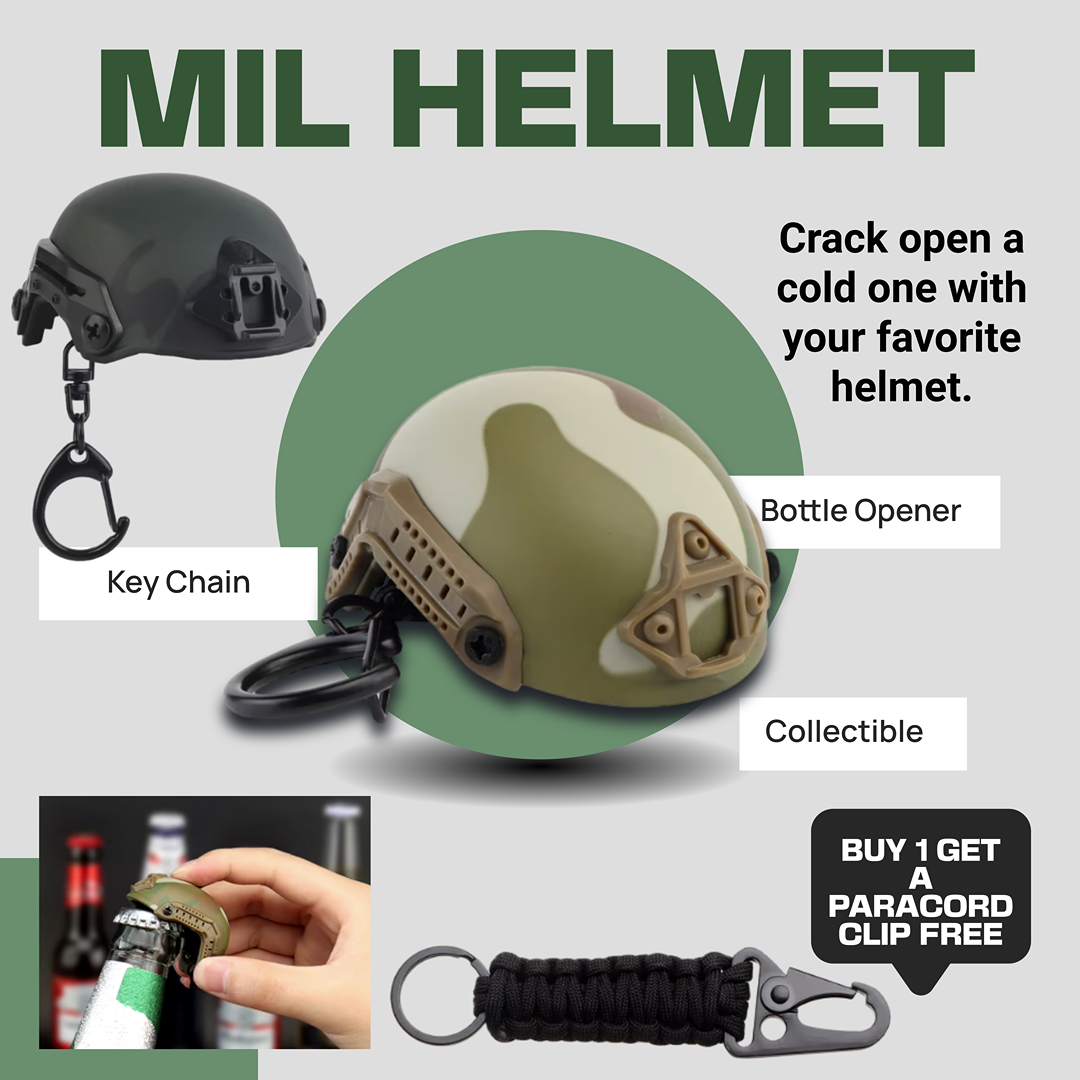 Mil Helmet Bottle Opener