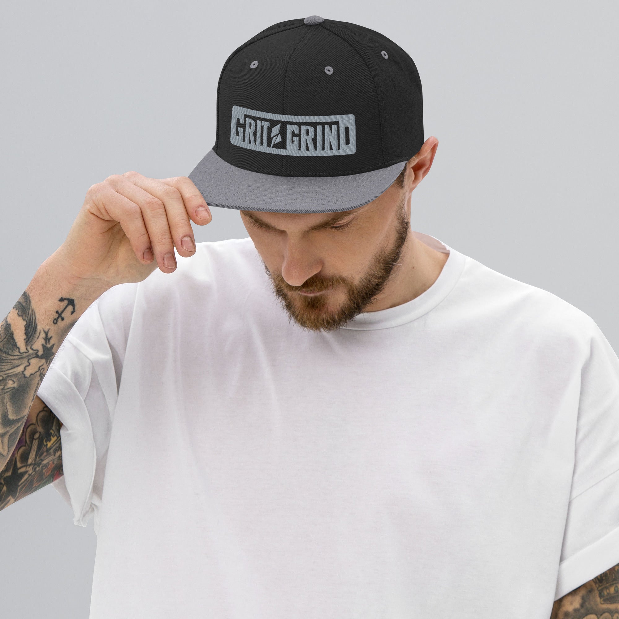 Gray GG Snapback Hat