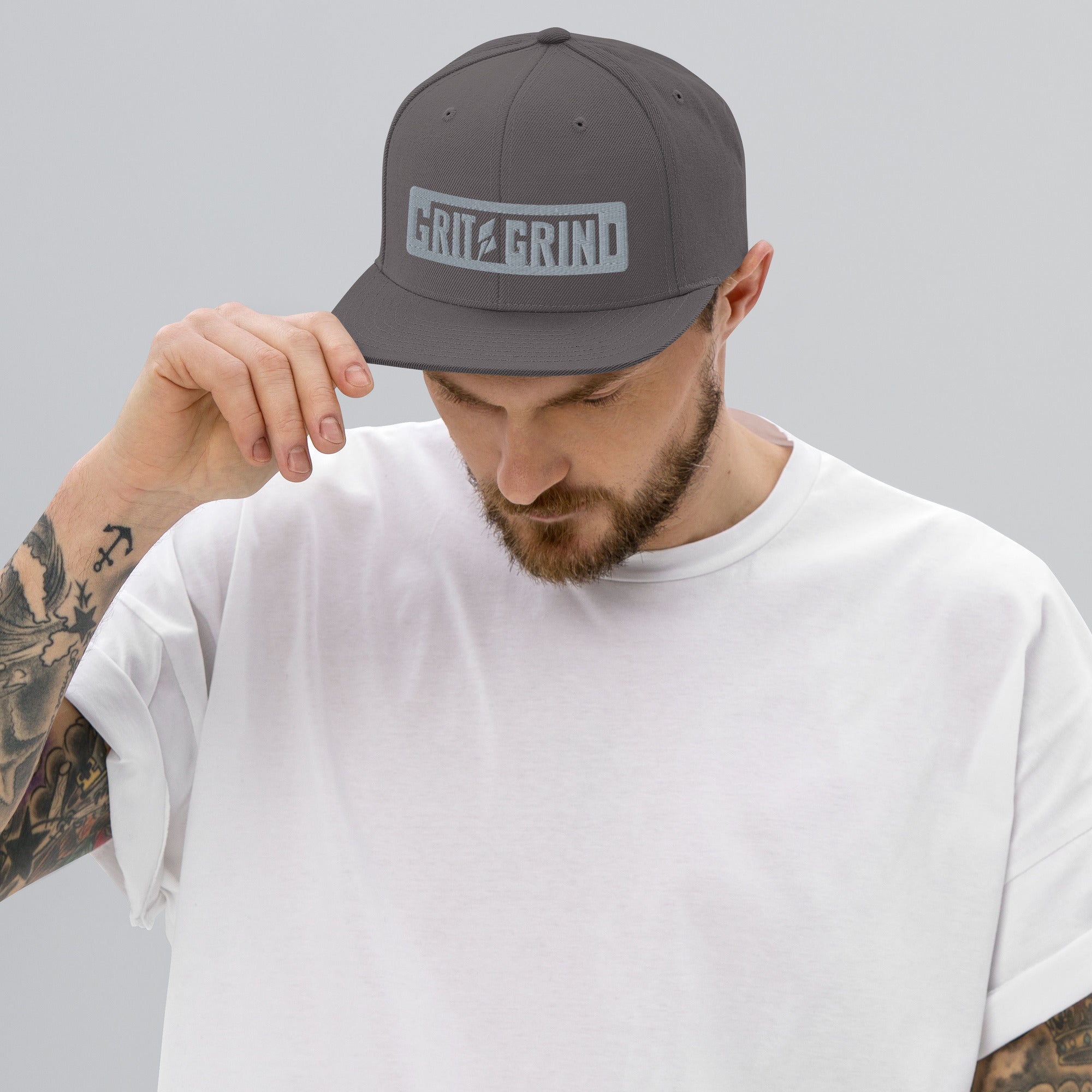 Gray GG Snapback Hat