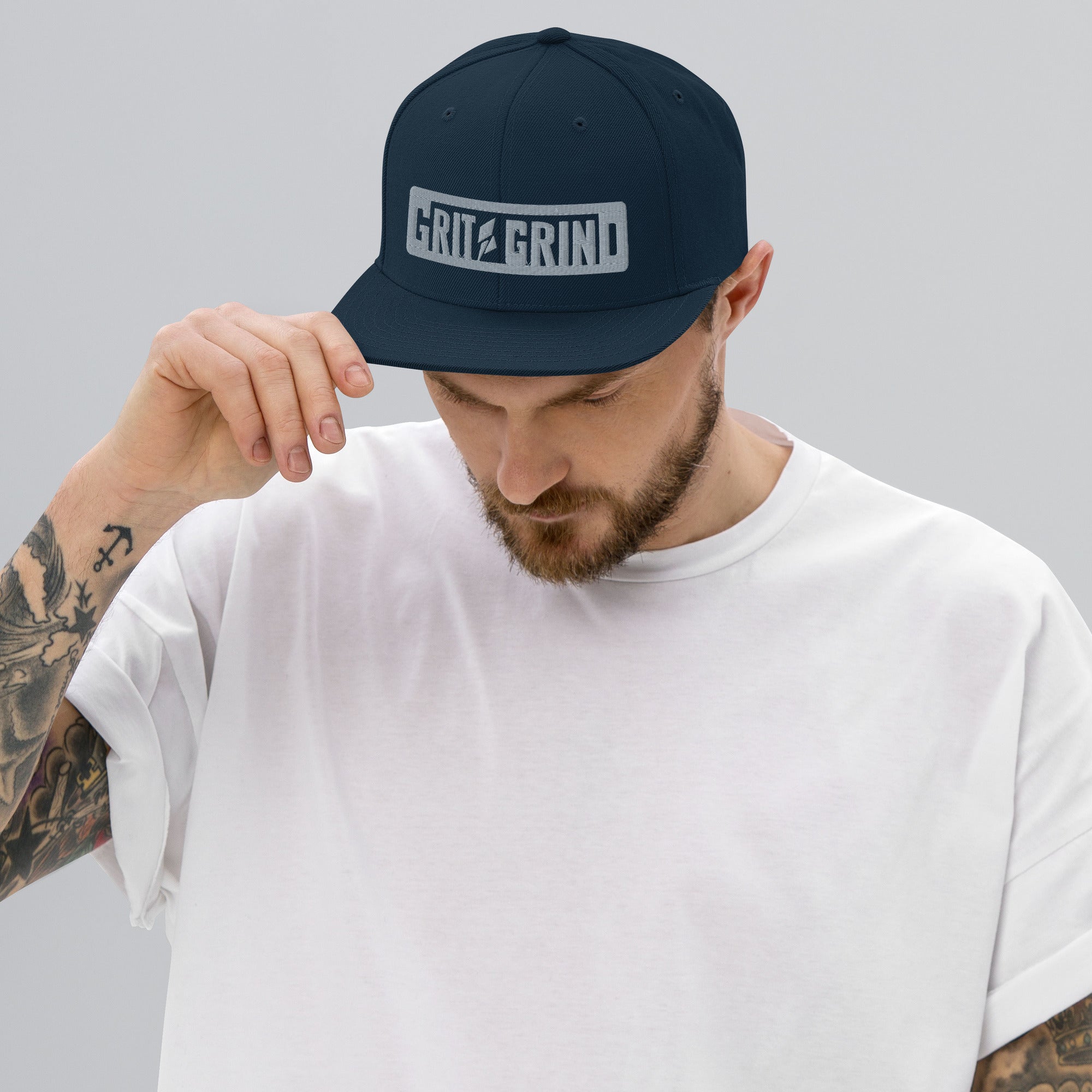 Gray GG Snapback Hat