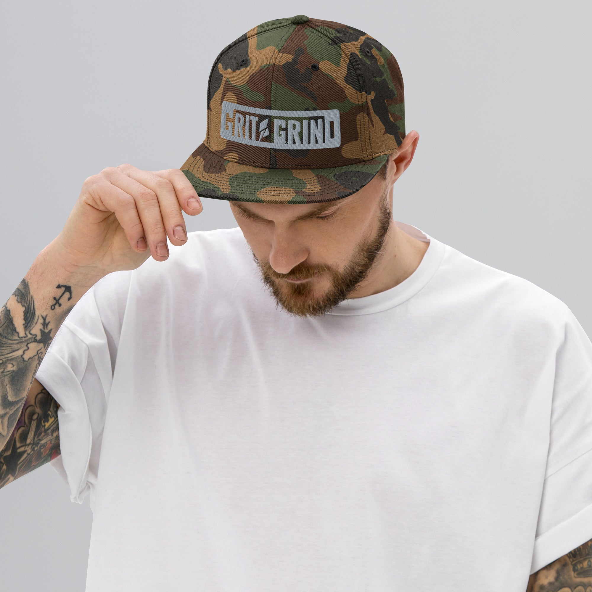 Gray GG Snapback Hat