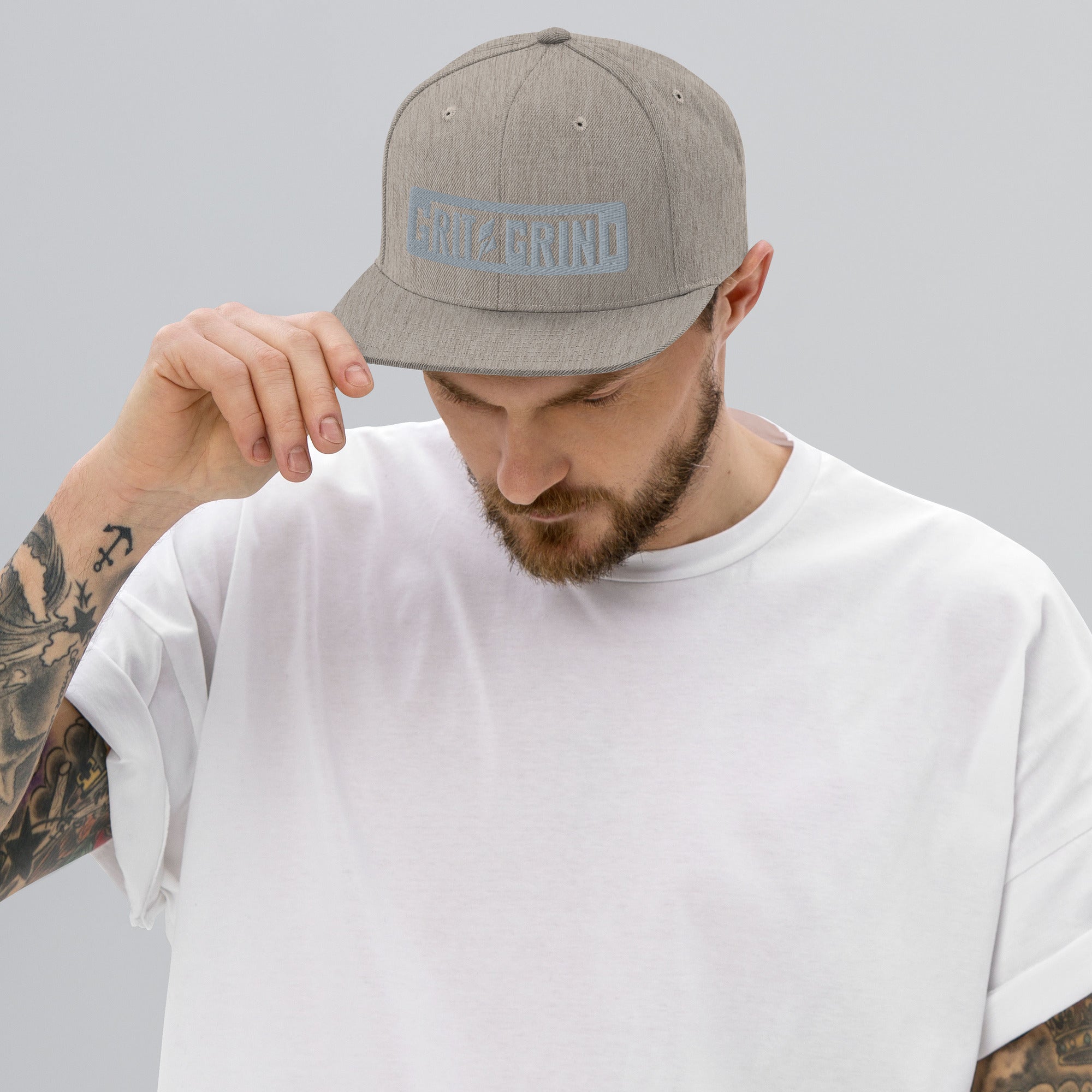 Gray GG Snapback Hat