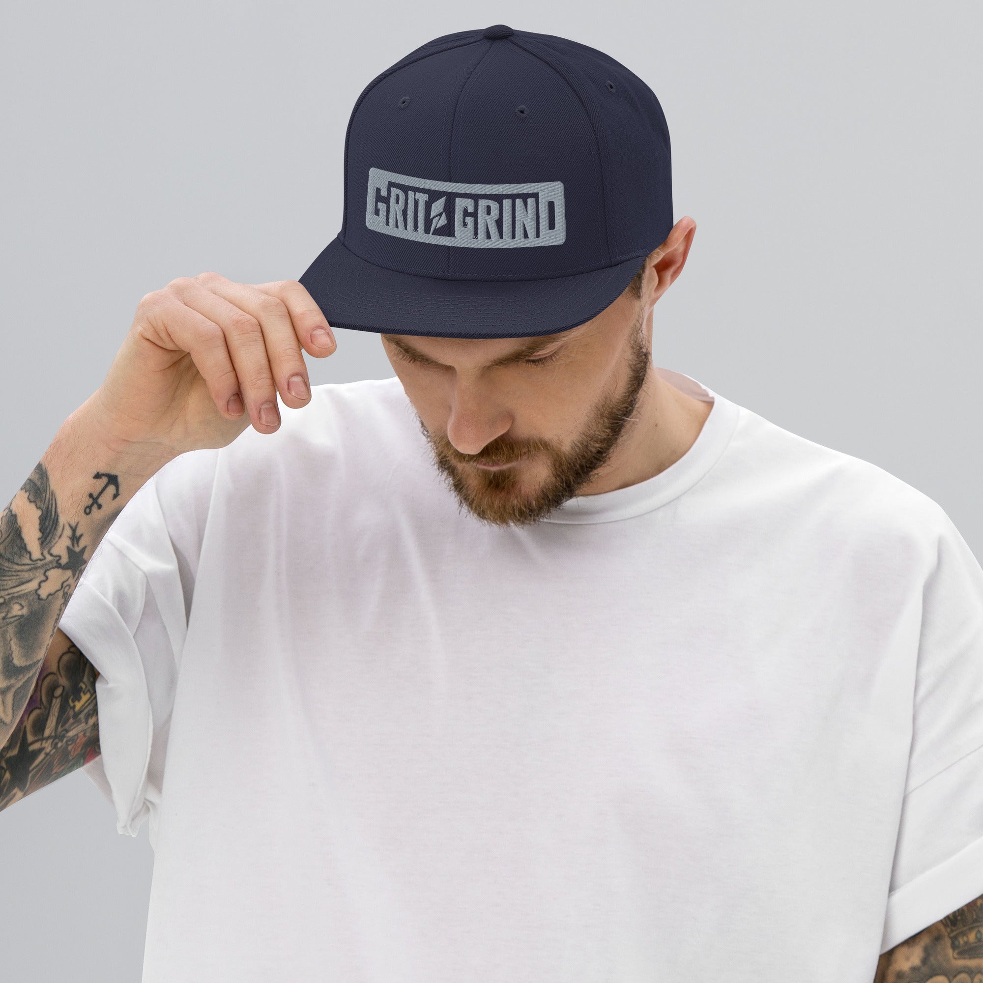 Gray GG Snapback Hat