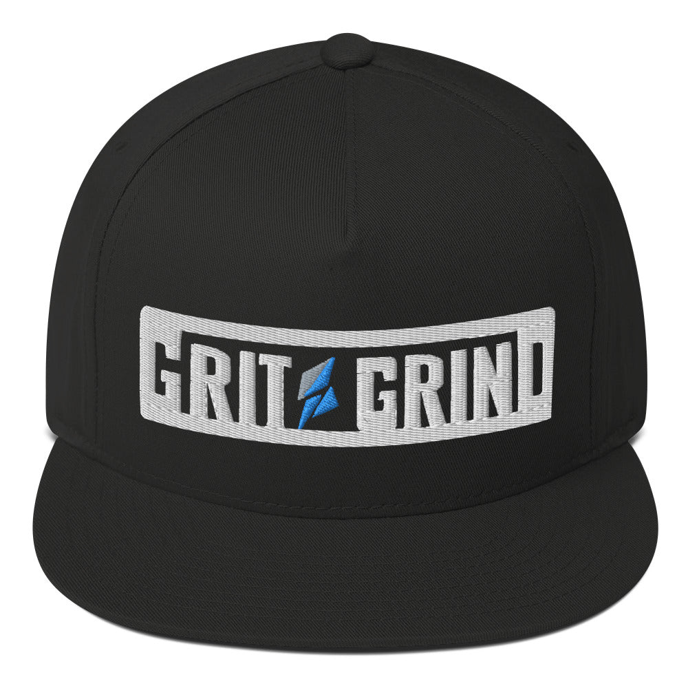 Grit Grind WHITE - Flat Bill Cap