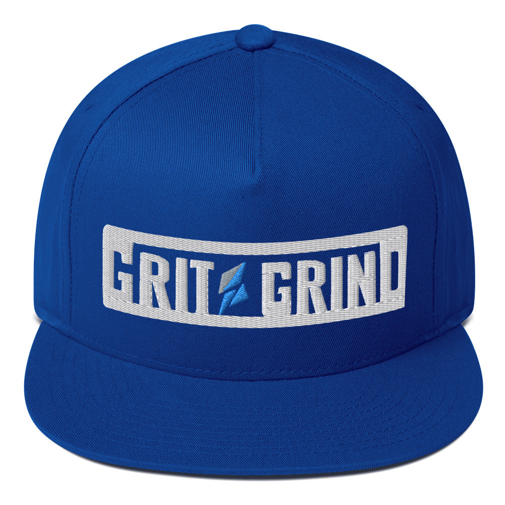 Grit Grind WHITE - Flat Bill Cap