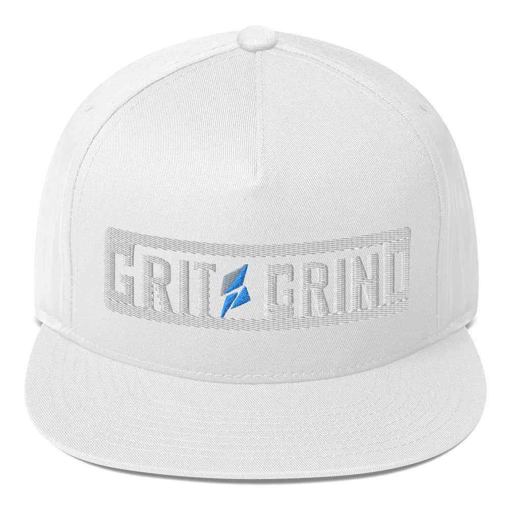 Grit Grind WHITE - Flat Bill Cap