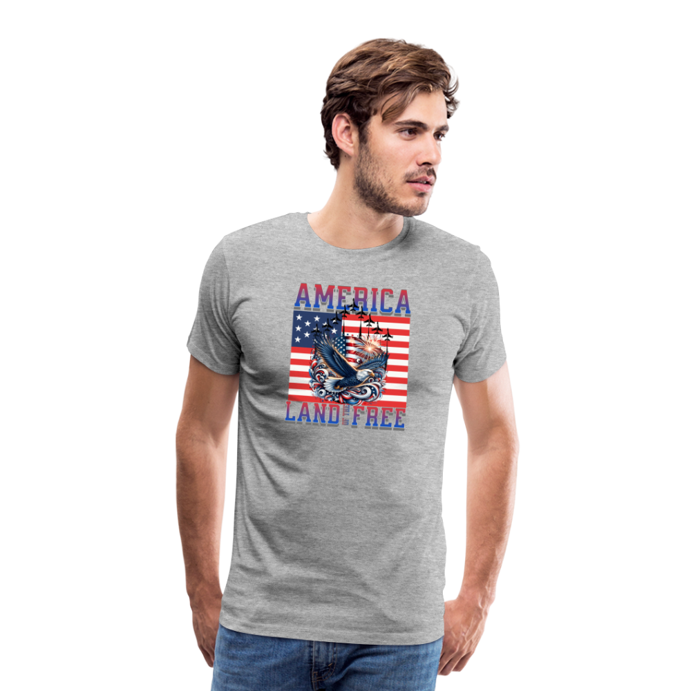 Land of the Free T-Shirt - heather gray