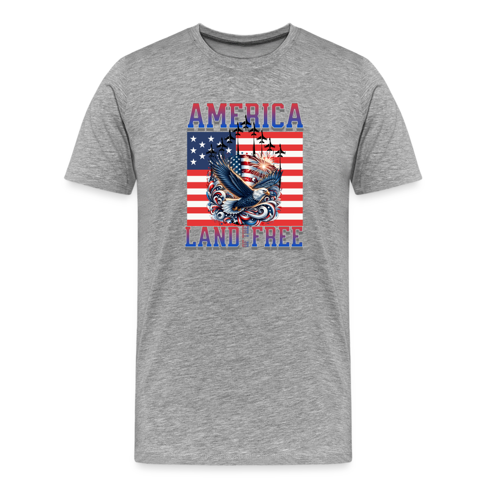 Land of the Free T-Shirt - heather gray