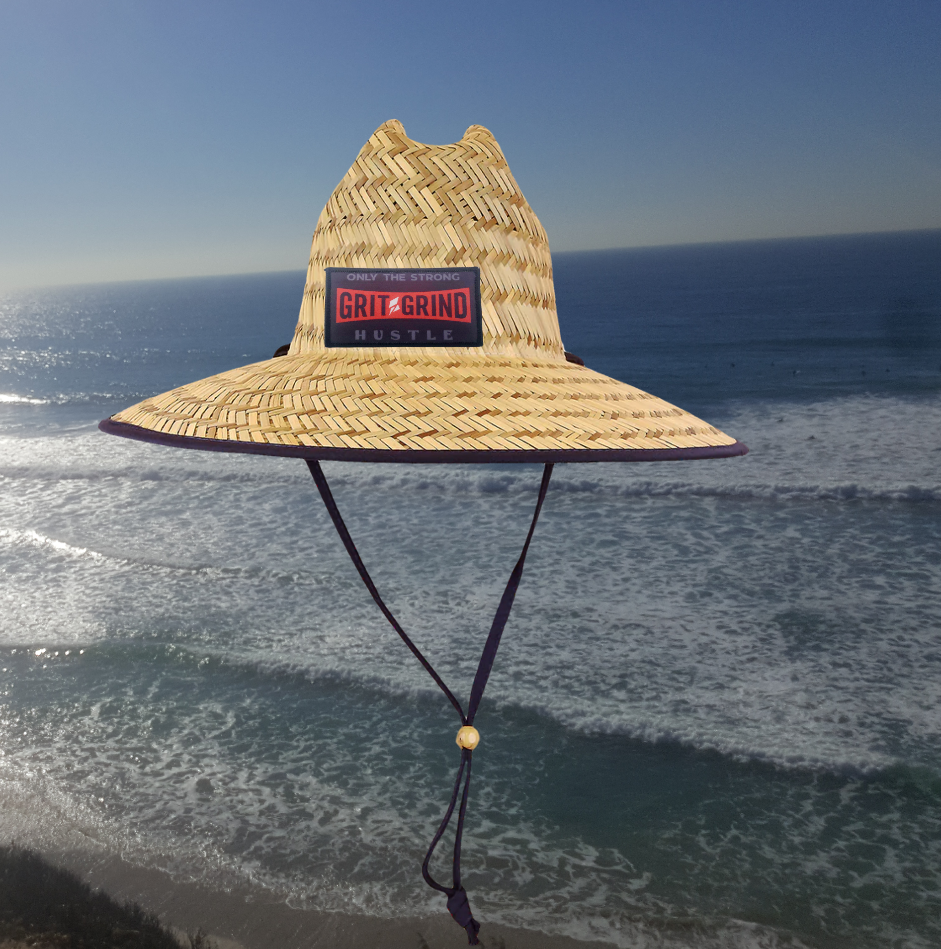 USA Flag Straw Lifeguard Hat