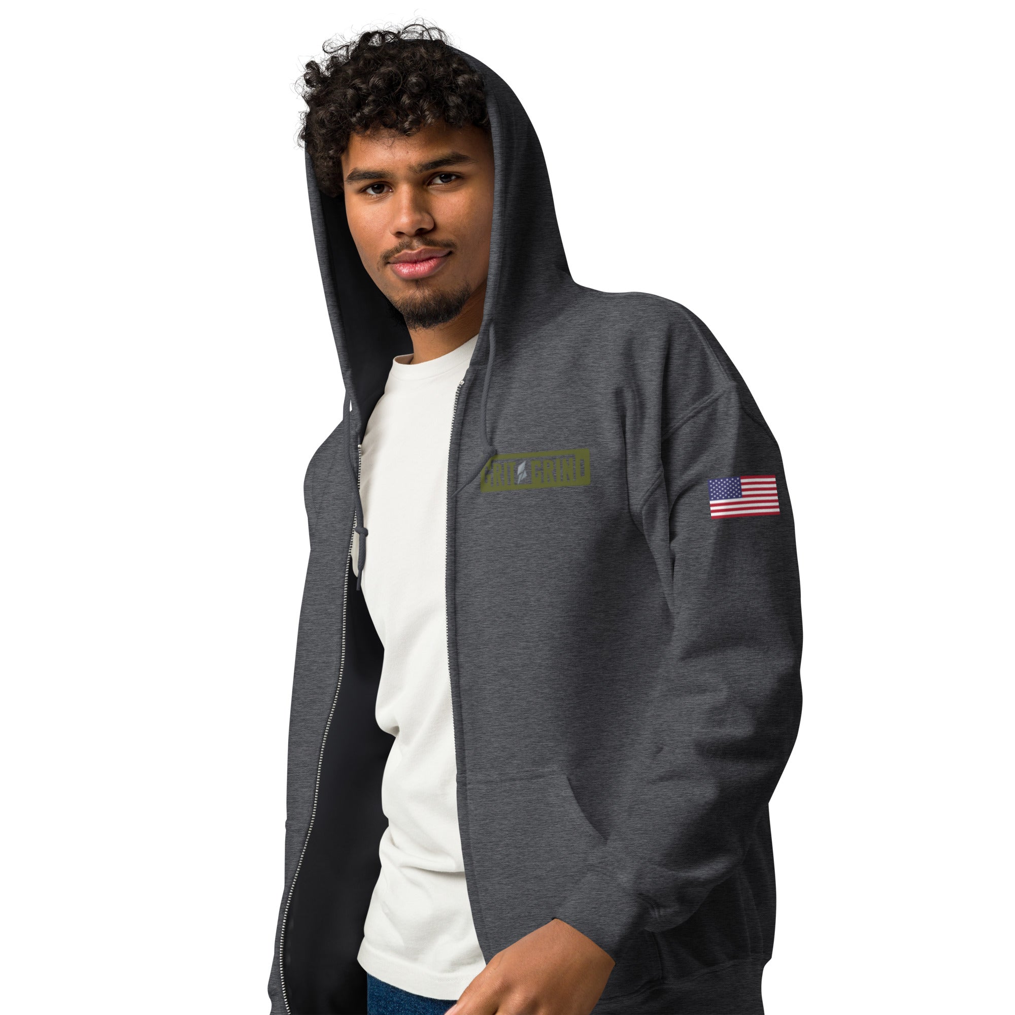 GG Military zip hoodie