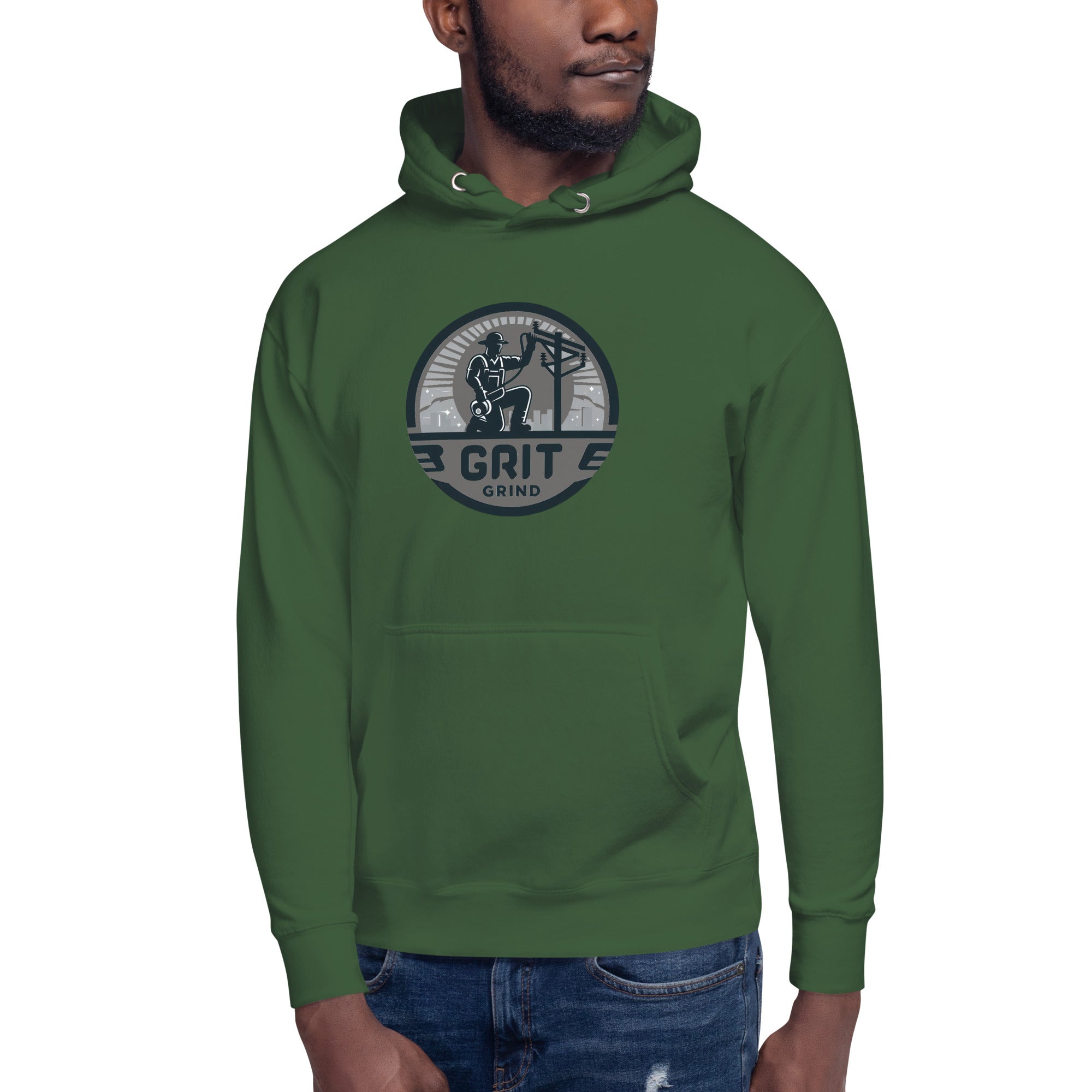 GG Green Accent Pole Hoodie